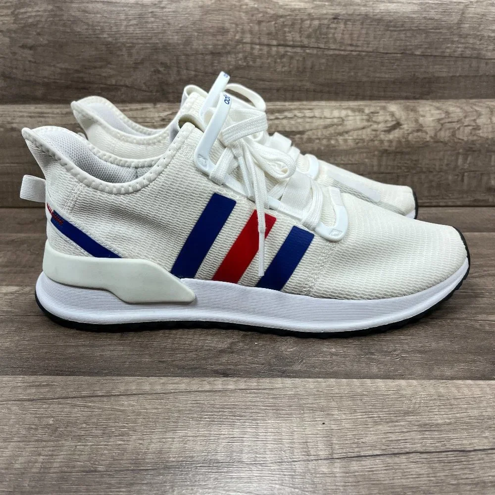 Adidas U Path White Blue Red Mens US Size 9 EUR 42 2/3 EG5331 Running Shoes